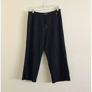 St. John Sport Black Santana Knit Drawstring Pants Size M